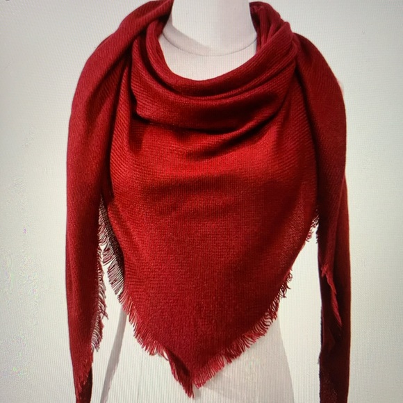 None Accessories - CASHMERE SCARF BURGUNDY